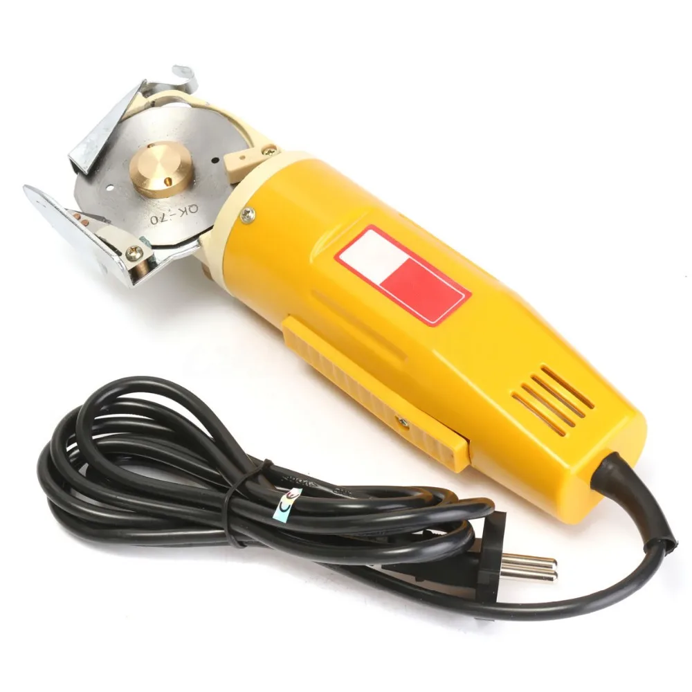 

New 70mm Portable Rotary Blade Electric Round Cloth Cutter Fabric Cutting Machine Tool
