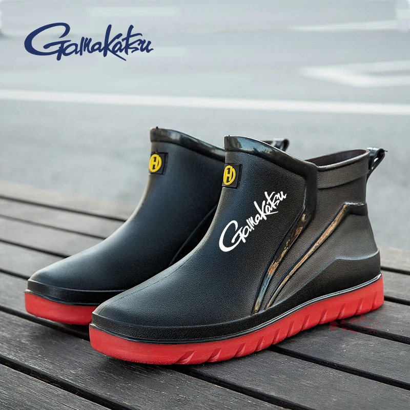 

Gamakatsu Men Fishing Shoes Summer Non-slip Waterproof Fishing Water Shoes Fashion Short Rain Boots Outdoor Leisure Fishing Boot