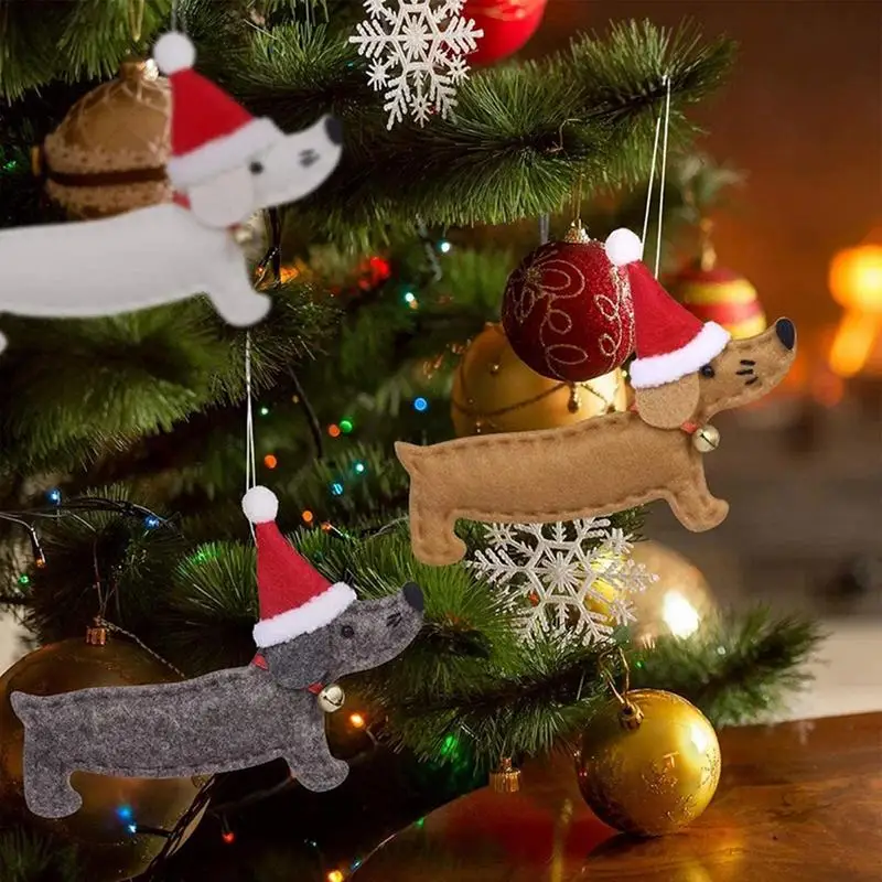 

Подвесные украшения на рождественскую елку, подвески в виде таксы и собаки, подвеска на рождественскую елку с окошком, детские подарки