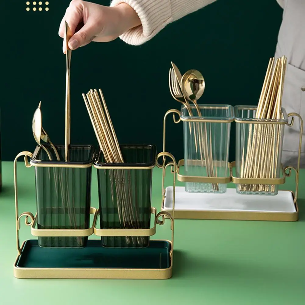 

1 Set Chopsticks Holder with Hook Drainage Cutter Storage Tray Wall-mounted Tableware Rack Chopsticks Spoon Fork Storage Box