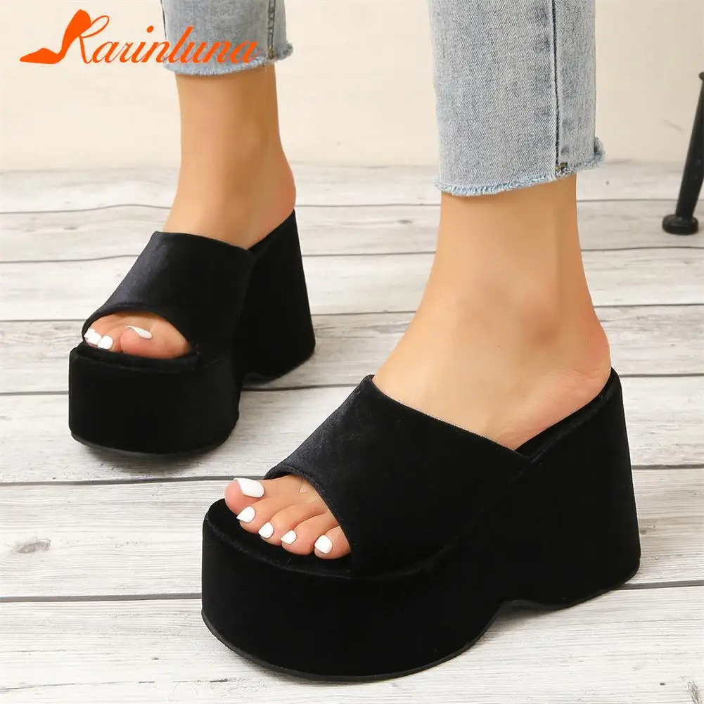 Wedge High Heeled 2023 New Fashion Women Sandals European Style Street Printed Sandals Slipper Vintage Comfy Walking Summer