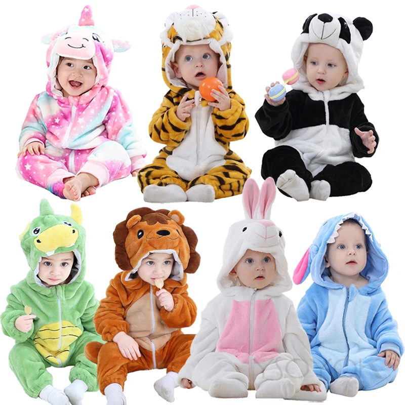 

Одежда для маленьких девочек, комбинезоны с животными панды, костюм для новорожденных, Одежда для новорожденных, комбинезон с единорогом, Пижама для малышей, зимние комбинезоны для мальчиков