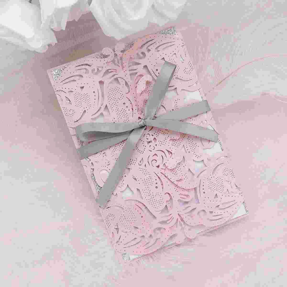 

10 Set Invitation Card Pretty Pierced Fashion Hollow Wedding Card for Wedding Birthday