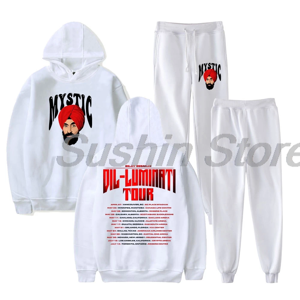 Diljit Dosanjh Dil-Luminati Tour Mystic пуловер с капюшоном и штаны для бега комплект из двух