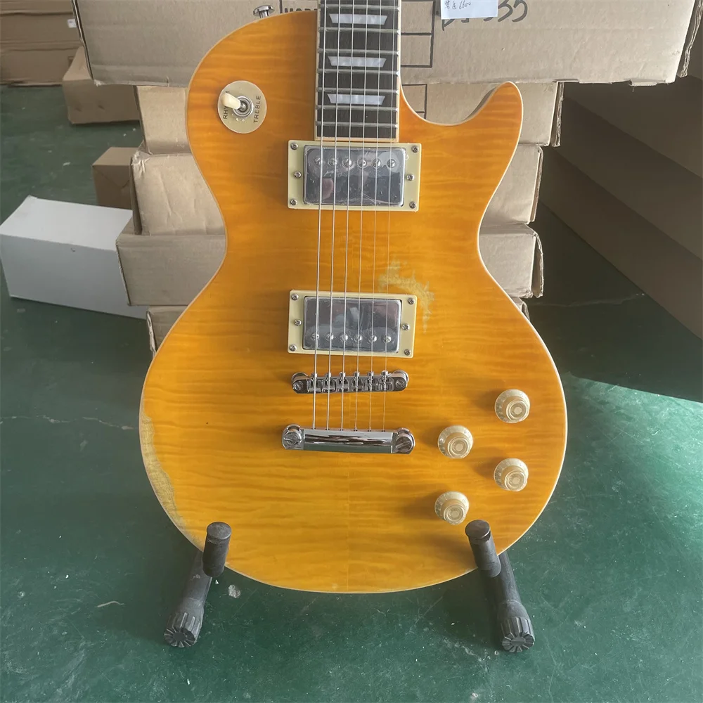 

Custom 1 Electric Guitar One Piece Body & Neck Flamed Maple Top Free Shipping guitars guitarra
