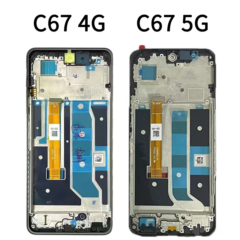 Фото 6,72-дюймовый IPS ЖК-дисплей для OPPO Realme C67, ЖК-экран + сенсорная панель, дигитайзер в сборе, C67 4G RMX3890, рамка дисплея №5