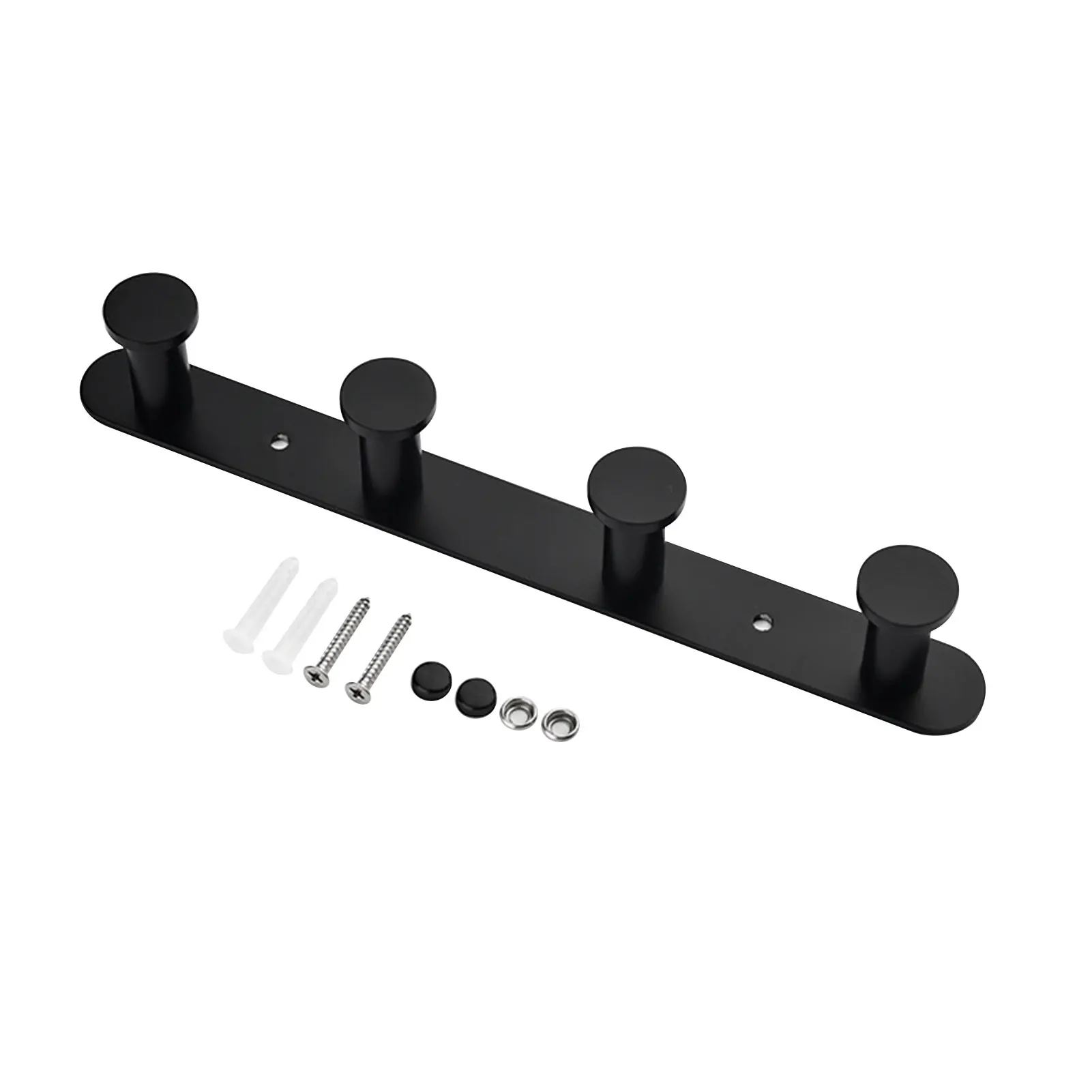 

Easy Clean Door Hanger Storage Coat Hook Hat Scarves Stainless Steel Black Multipurpose Bathroom Kitchen Heavy Duty Wall Mounted