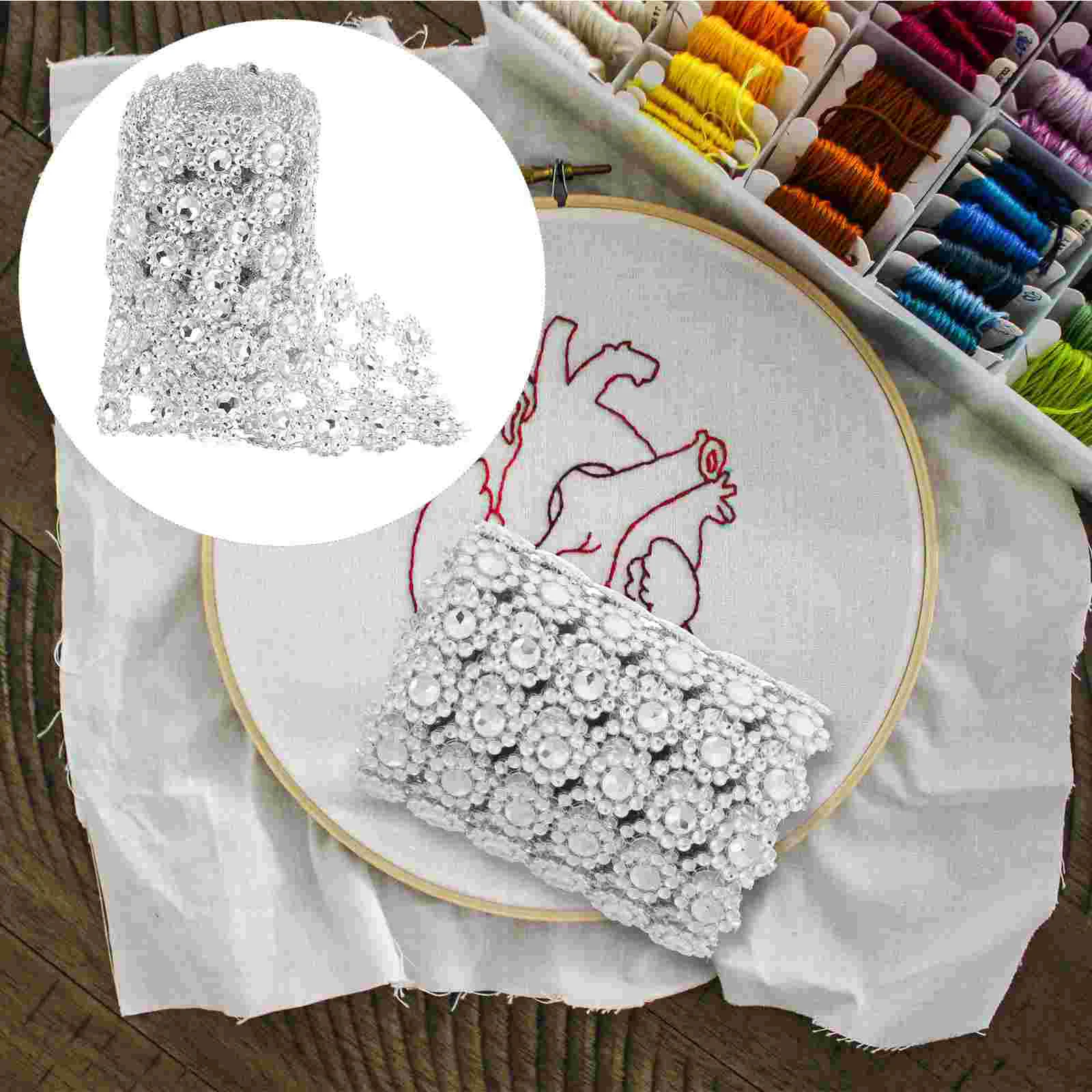 Блестящая лента из бисера подсолнух ряд бриллиантов для букета нежная отделка