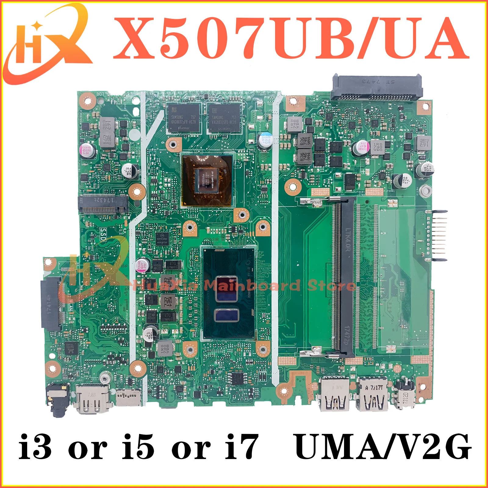 Материнская плата X507U для ноутбука X507UBR X507UF X507UB X507UA x507hid F507U R507U A507U Y5000U i3 i5 i7 6th/7th/8th