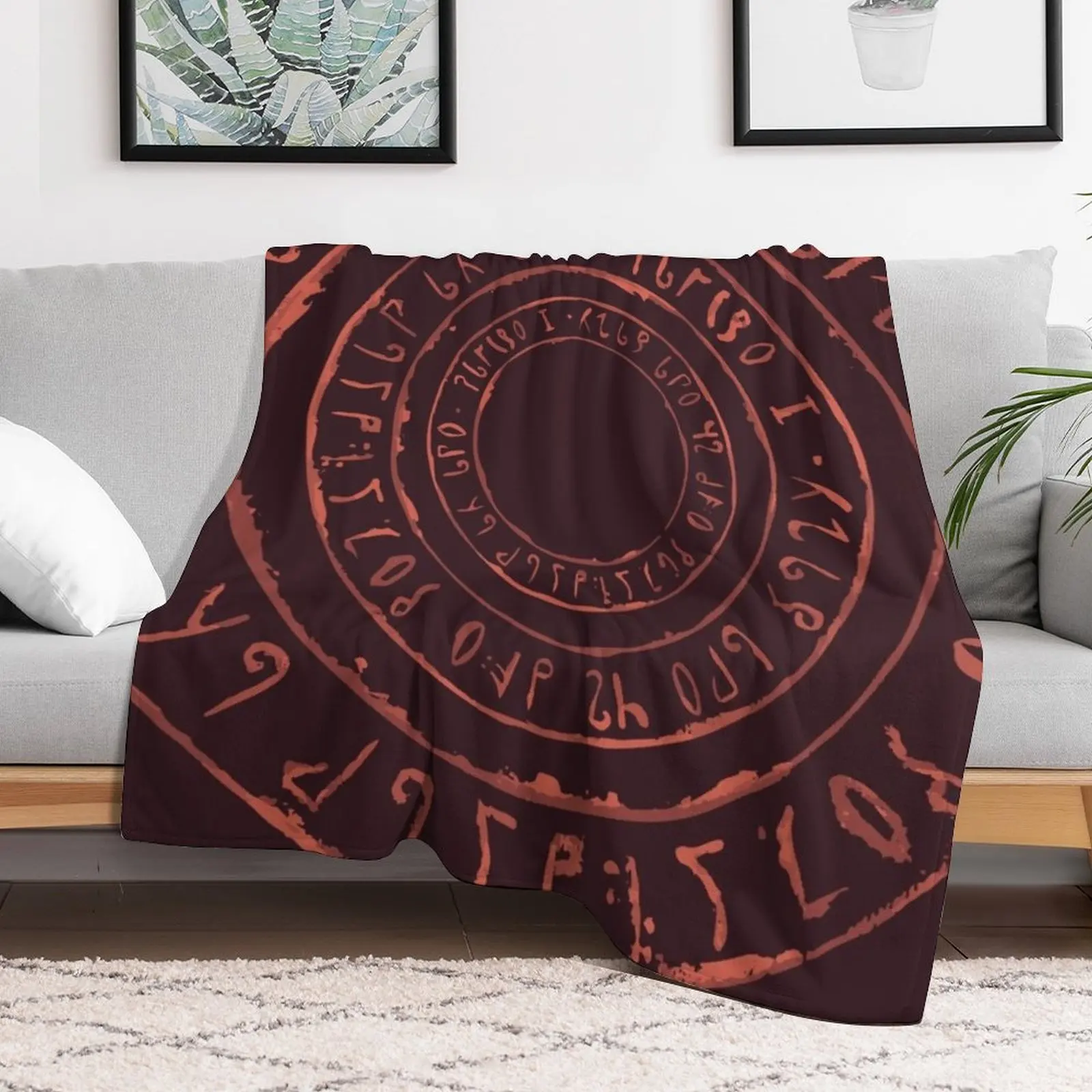Фото Плед Noita Rune Circles, легкое и мягкое одеяло для кровати, подходящее для всех сезонов №5