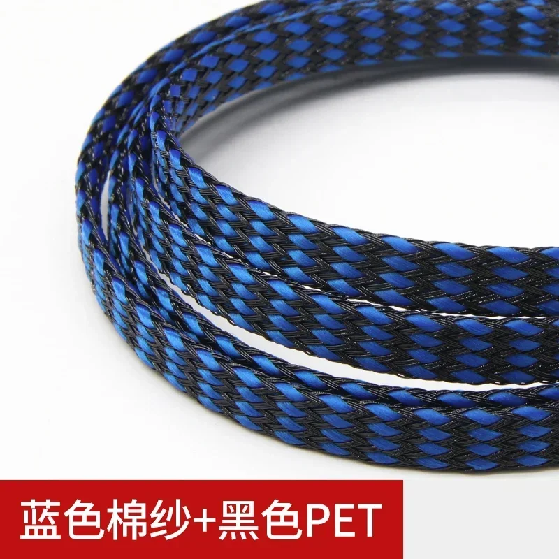 1/5/20/50 м Расширенный плетеный рукав ПП хлопок ПЭТ пряжа 4 8 12 мм мягкая обмотка для проводов Изолированная защитная линия для кабеля Жгут проводов оболочка для кабеля