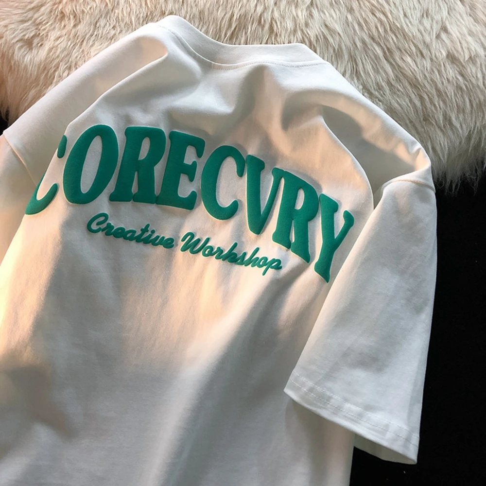 

American retro Harajuku style short-sleeved T-shirt women's summer 2022 new Korean version loose and simple half-sleeved
