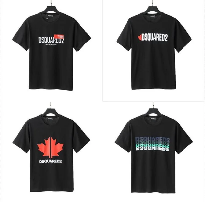 

Men's Dsquared2 2022 Summer Fashion Short Sleeve Black And White T-Shirt Top Street Style Men's And Women's Sweater