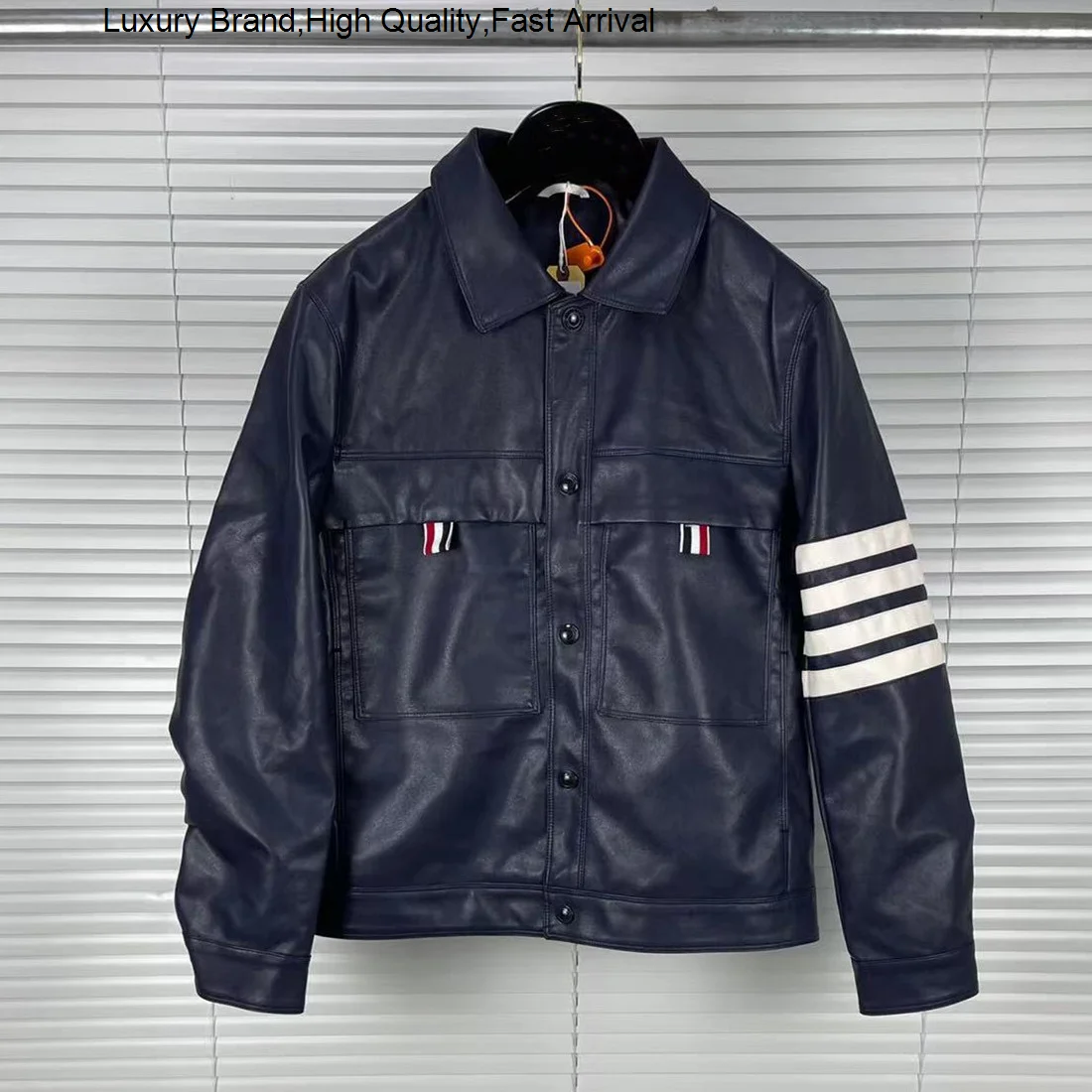 

Men's Fashion Brand High-end Original Design Luxury Locomotive Style Leather Clothes High Quality Famous Jackets