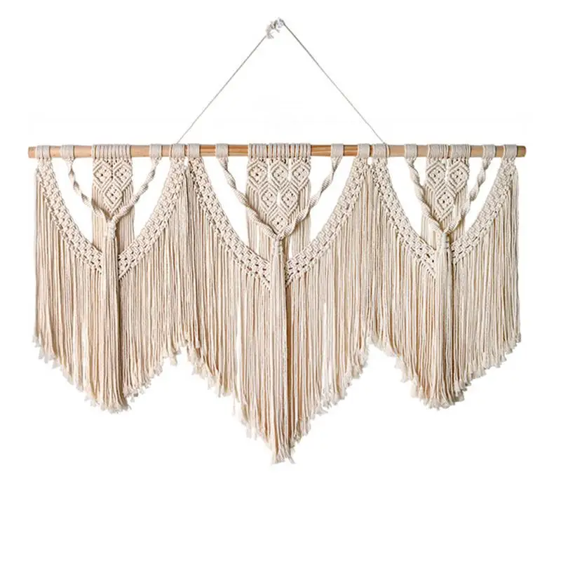 

Macrame Wall Hanging Tapestry Wall Decor Boho Style Bohemian Woven Home Decoration 110*82cm