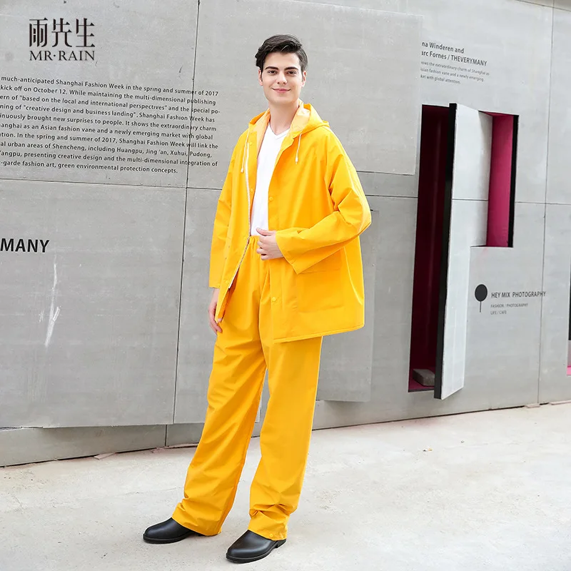 Водонепроницаемый желтый дождевик женский для кемпинга байкера мотоцикла