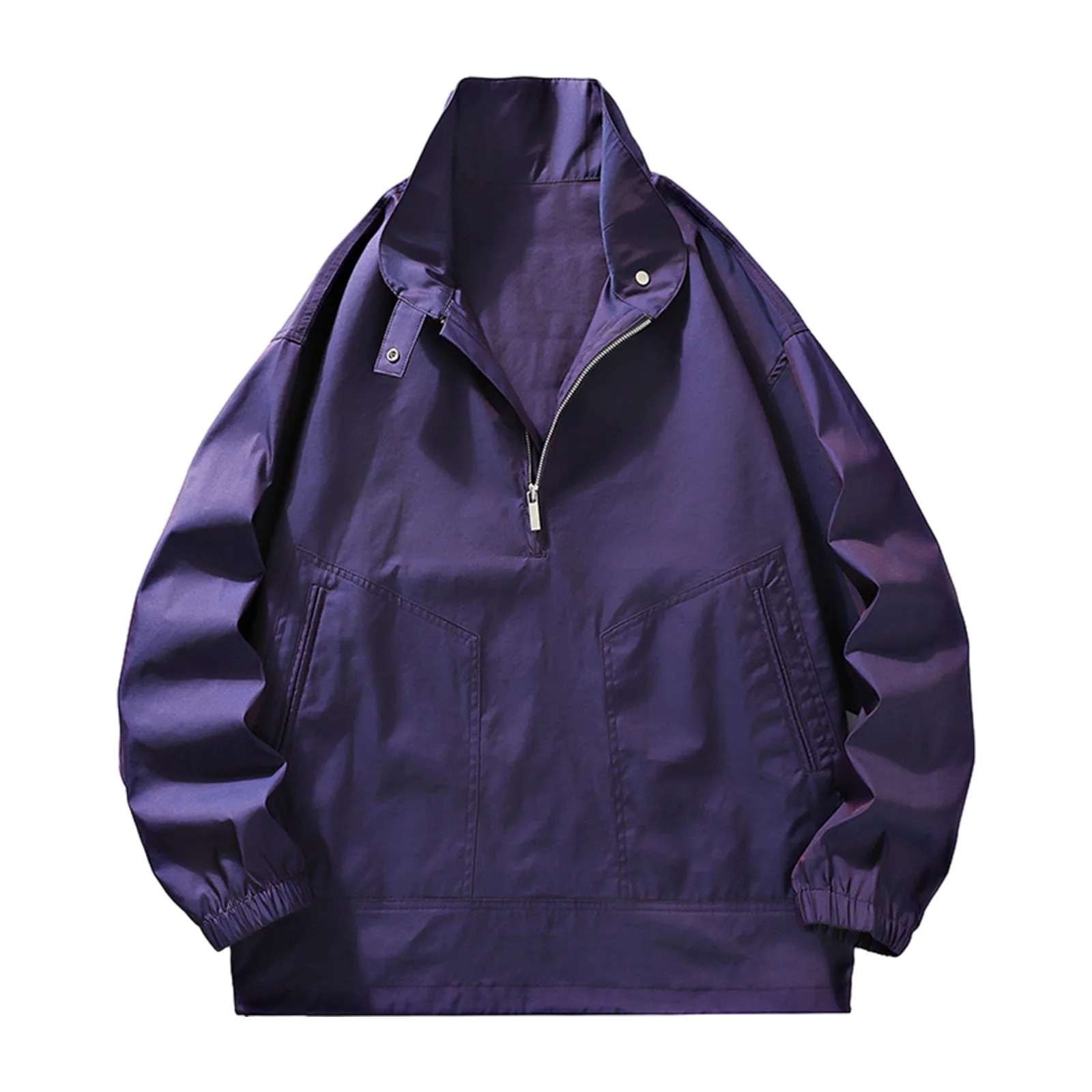 

Ветровка мужская, тактическая куртка, Модный пуловер, полумолния, рабочее пальто, свитер, свободный, с воротником-стойкой, для скалолазания, тонкая верхняя одежда, мужская одежда