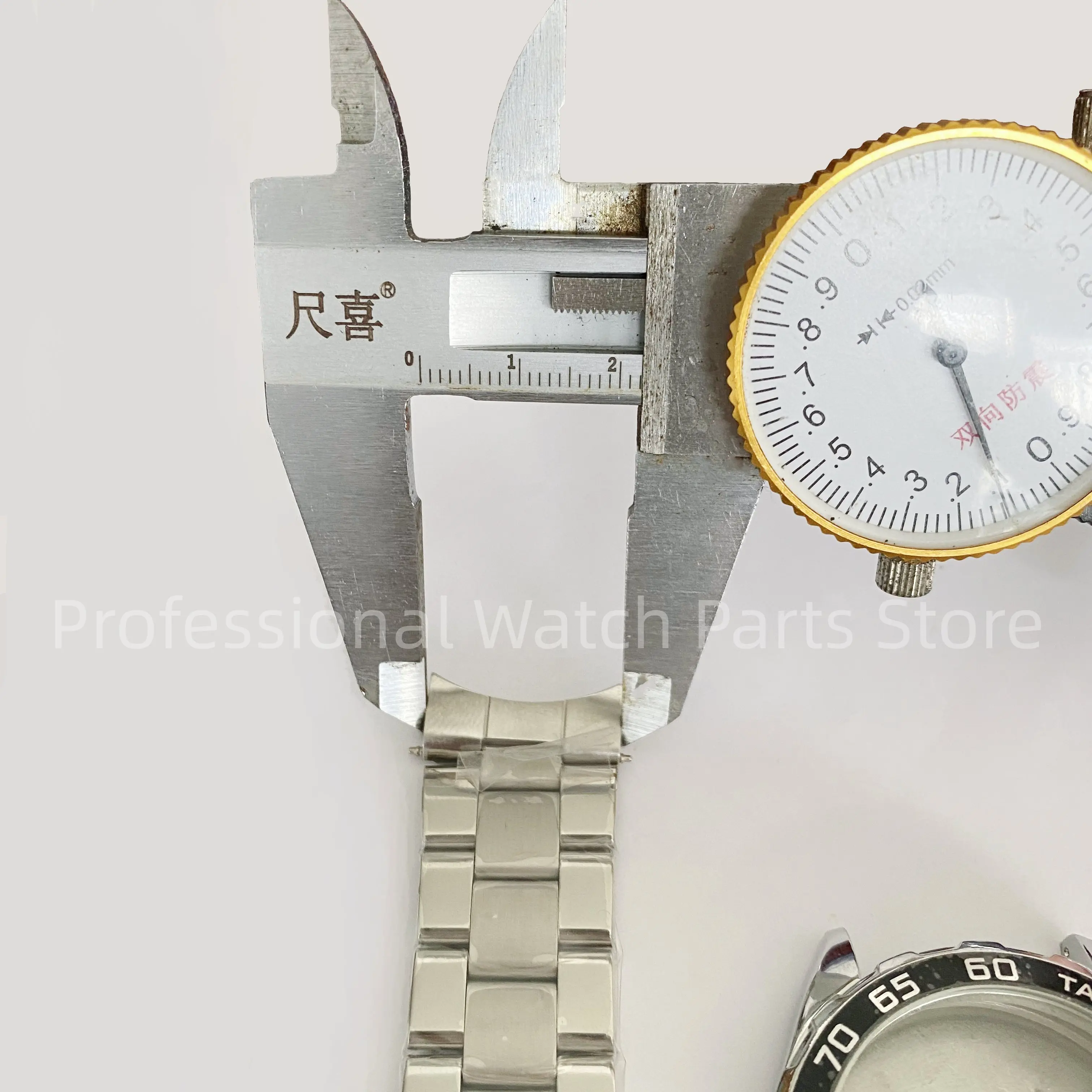 43mm Watch Accessories Set Case+Dial+Hands+Crown+Stainless Steel Strap with Complimentary Quartz Movement Set Calendar Window