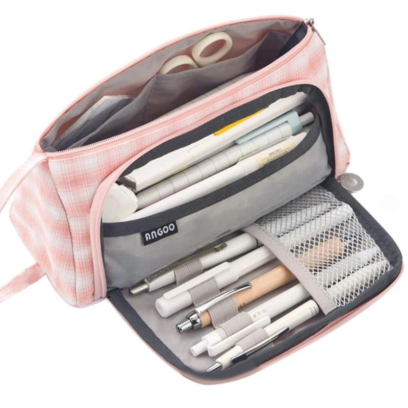 

Вместительный цветной холщовый чехол для хранения маркеров и карандашей, чехол для канцелярских принадлежностей для средней и старшей шко...