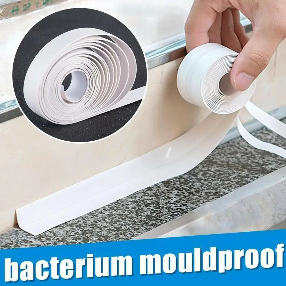 

3.2m Bathroom Shower Sink Bath Sealing Strip Tape White Pvc Self Adhesive Waterproof Wall Sticker For Bathroom Kitchen Stri I3z6