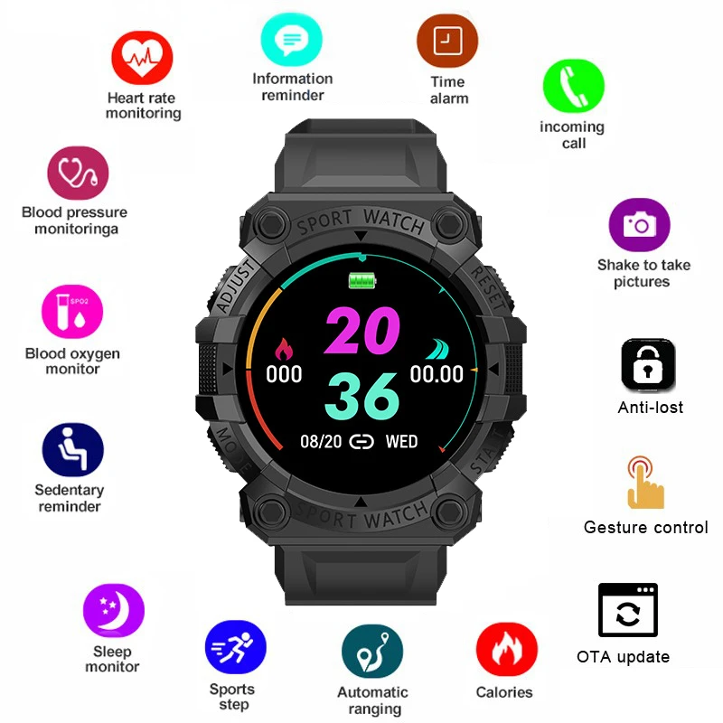 

Reloj inteligente Men Smart Watch Women Kids Wristwatch Heart Rate Sports Smartwatches Electronic Clock Fitness Monitor Men Gift