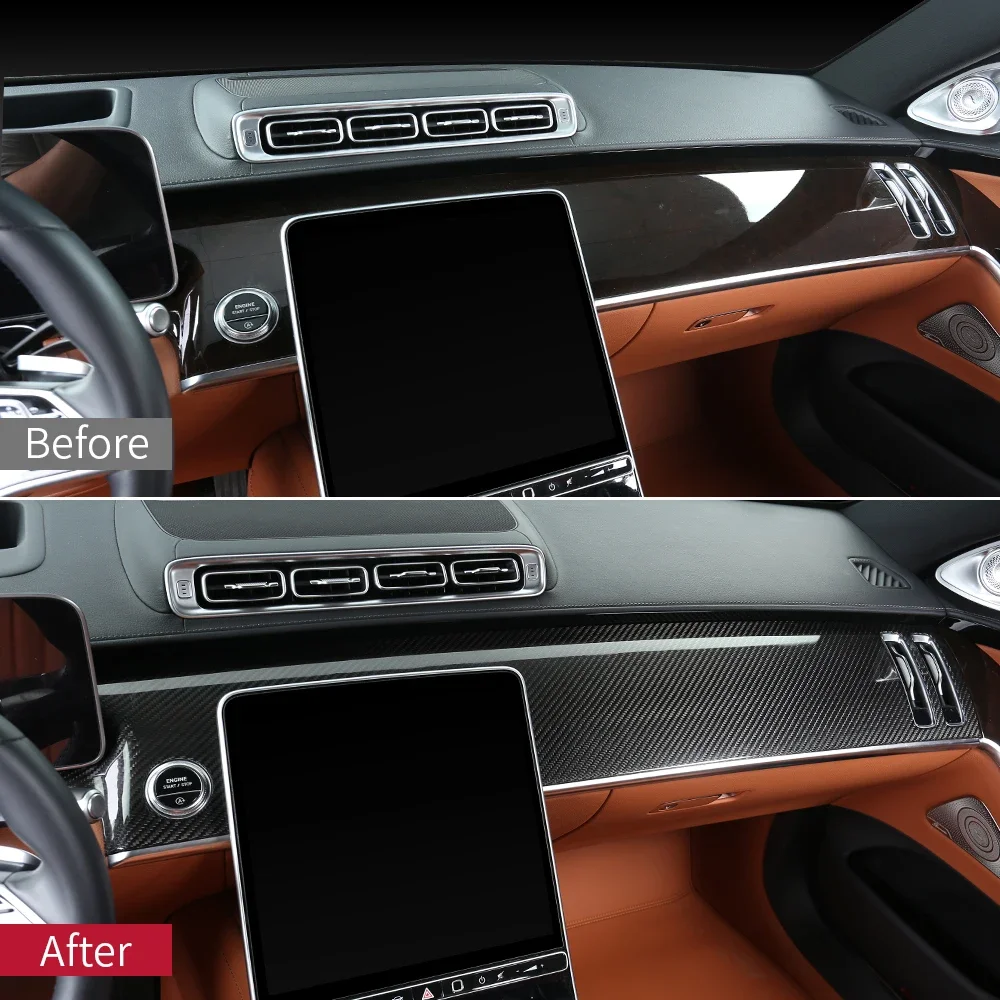 Приборная панель из настоящего углеродного волокна для Mercedes w223 S series 400 450 550 480 2021