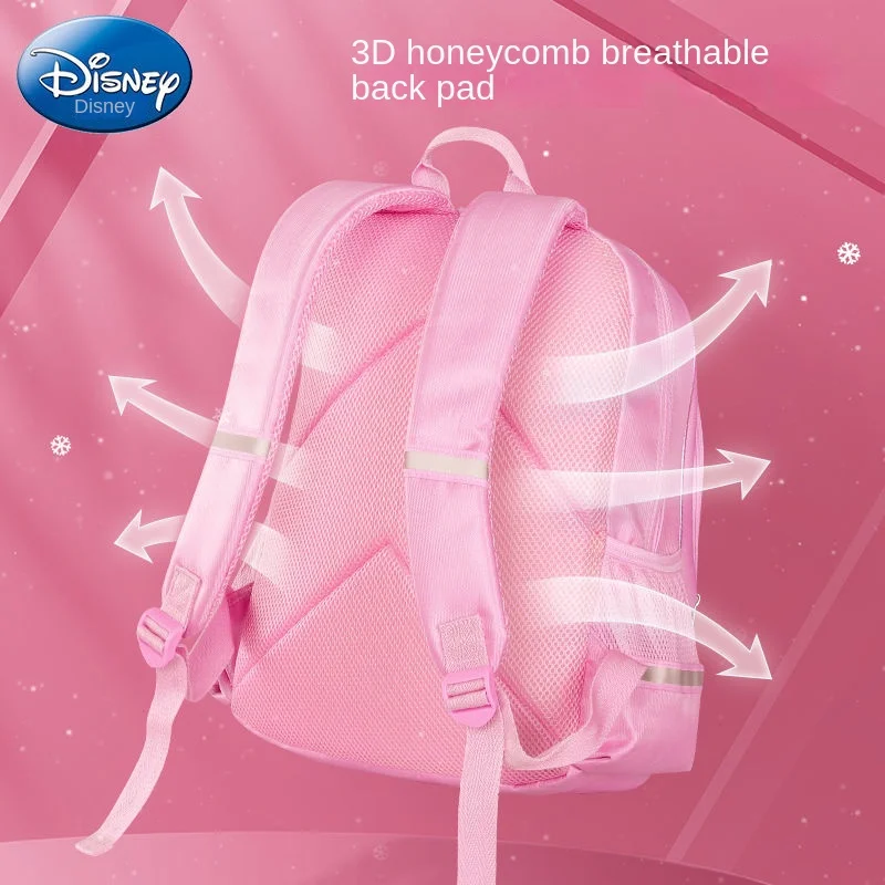 Disney children's schoolbag girls' first and second grade pupils 2022 new backpack Snow Princess Aisha  school bag