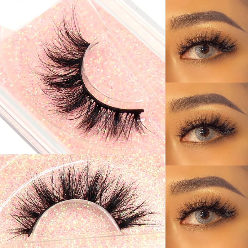 

Makeup Mink Lashes False Eyelashes Mink Fluffy Natural Wispy Soft Full Thick Lash Eyelash Extension 3D Eye Mink Lashes