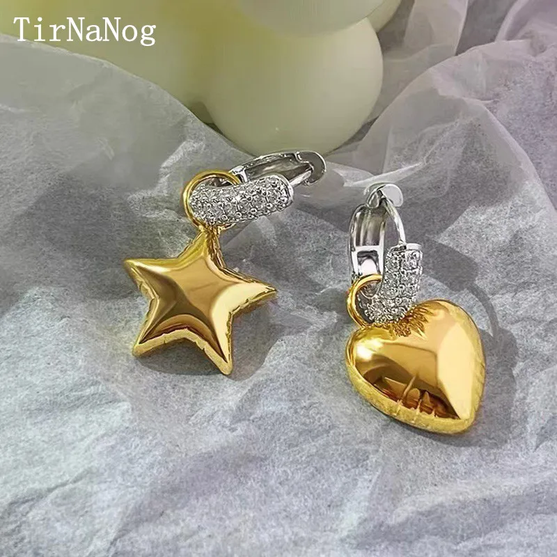 Европейские и американские модные Асимметричные дизайнерские серьги-подвески в