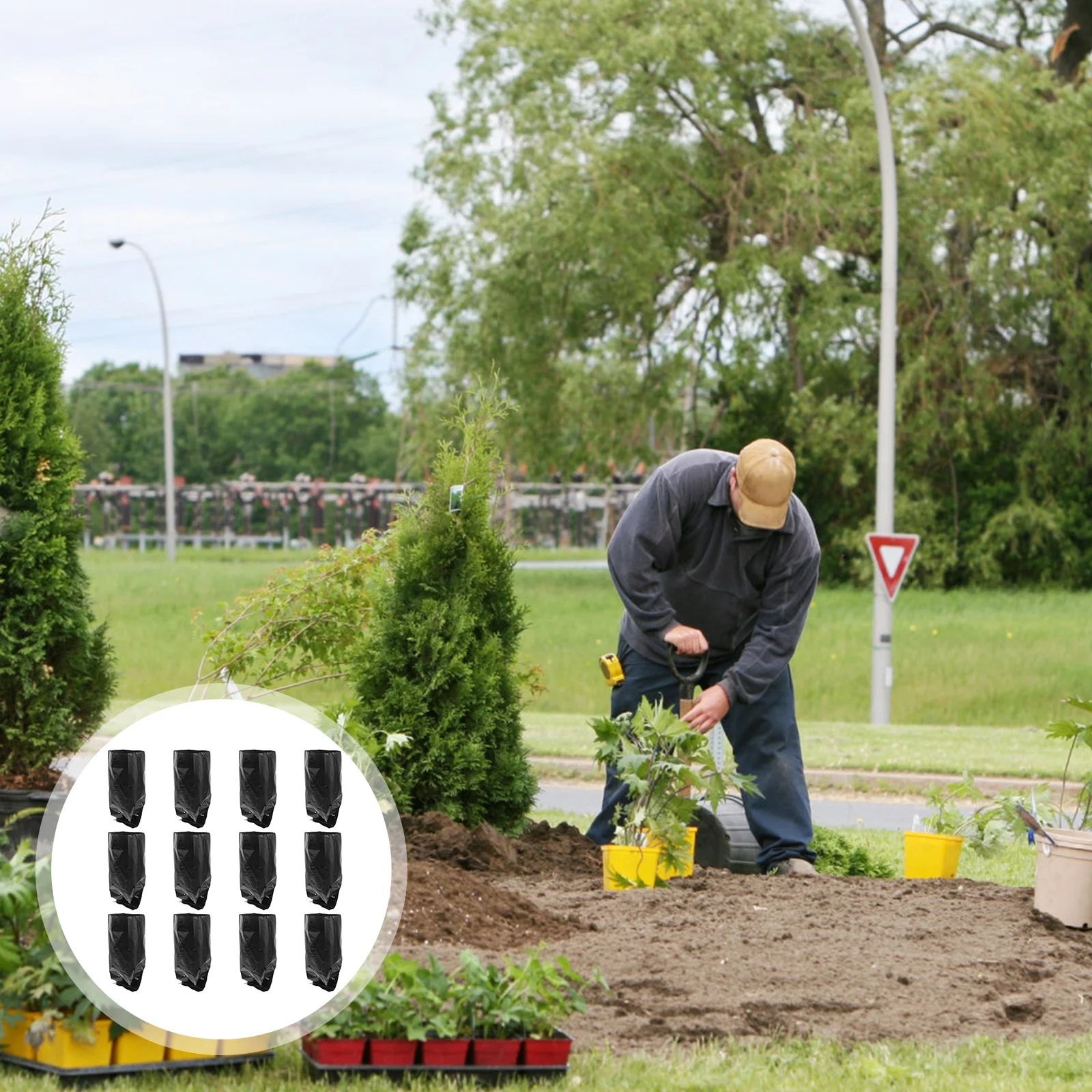 

100 Pcs Planting Bags Vegetables Nursery Nutrition Cup Plastic Pots Plants Raising