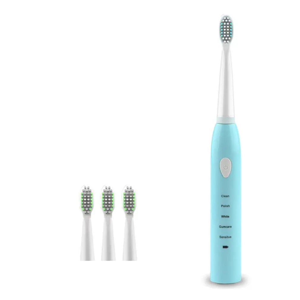 

Rechargeable Ultrasonic Toothbrush With 4 Brush Heads Electric Toothbrush Waterproof Oral Tooth Cleaning Care For Adults