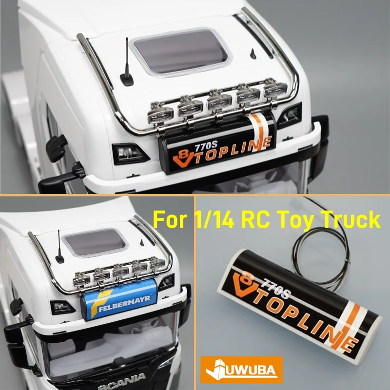 Светодиодная реклама светящийся козырек для 1/14 Tamiya Rc Truck 770s 6x4 56368 автомобильные