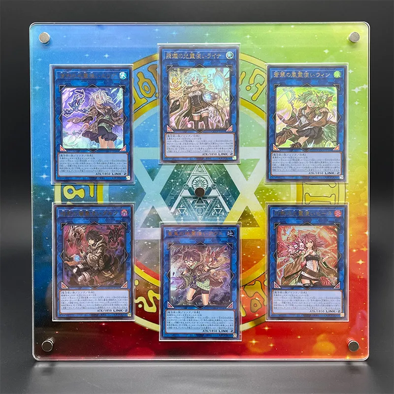 Фото Самодельный Yu-Gi-Oh! Эш Блоссом Снежный Кролик Акриловый Декоративный Блок Уинн, Чародейка Ветра Подставка для карточек Карточка в комплект не входит №2