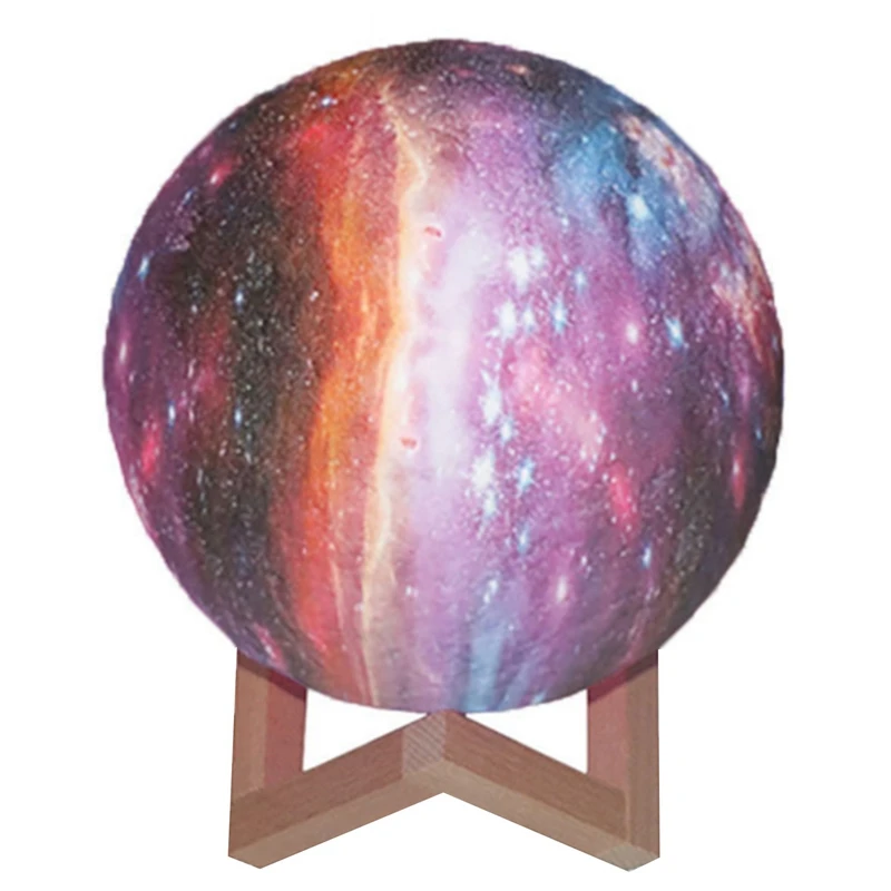 

Moon Lamp Kids Night Light, Galaxy Lamp 16 Color 3D Star Moon Light With Wood Stand Remote Control Perfect Gift For Baby