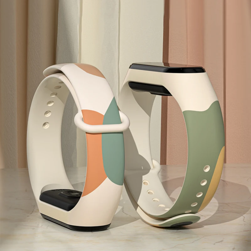 

Xiaomi mi band 6 5 / 4 3 Morandi Strap Fitness Bracelet Replacement Sport Wrist Color TPU Silicone on mi band Child Gift Sell