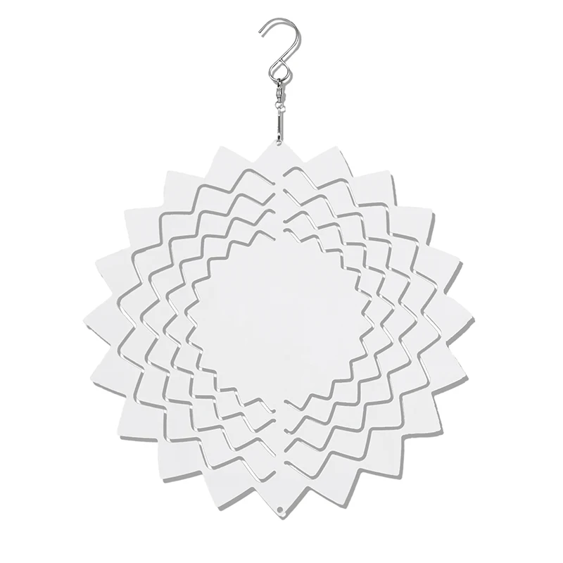 

10 Inches Sublimation Wind Spinner Blanks, Garden Decor Hanging Decor For Window Indoor Outdoor Yard Garden