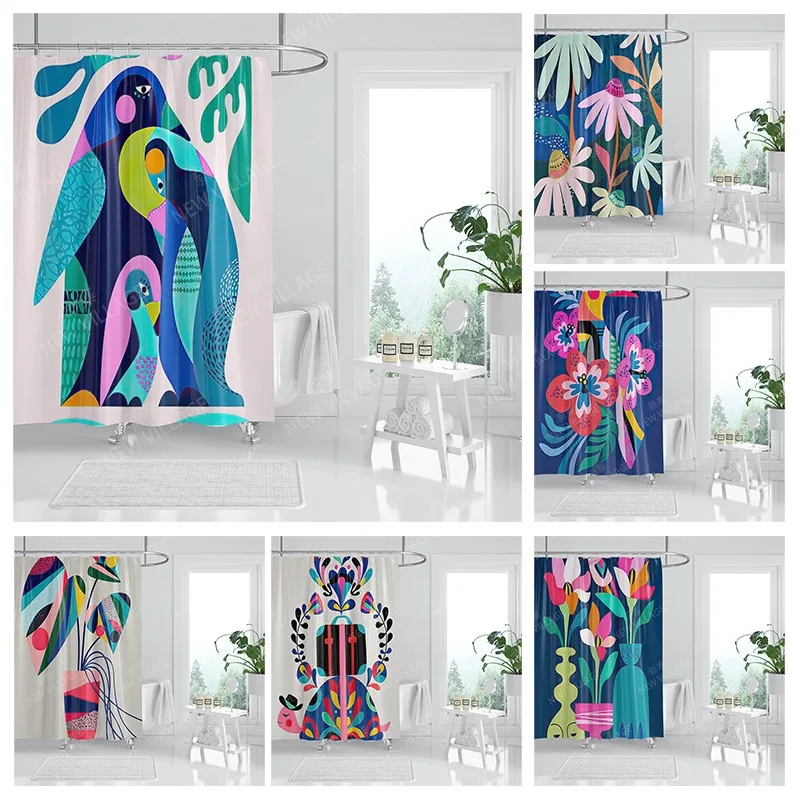 

Водонепроницаемая тканевая занавеска для душа, занавеска для ванной комнаты 180x200, занавеска для душа 240*200, скандинавский декор в стиле бохо x