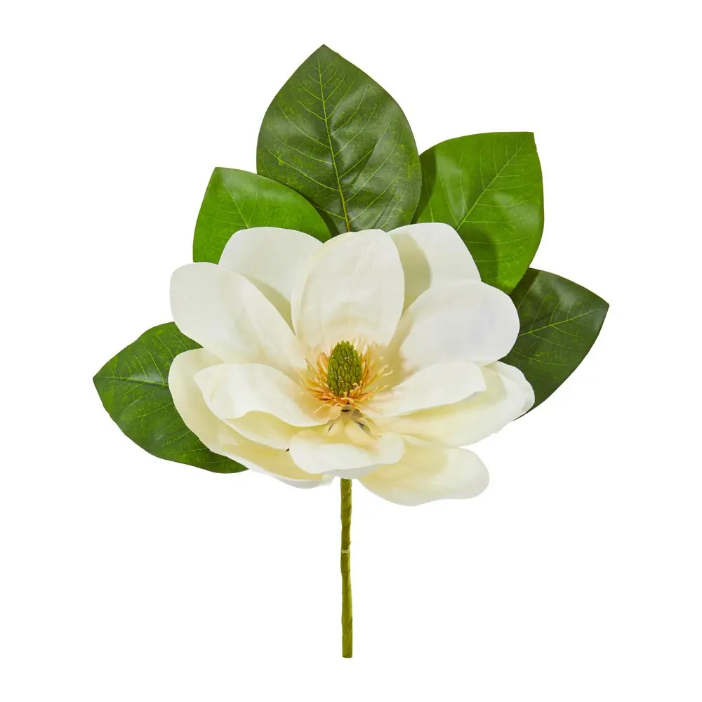 

18" Magnolia Artificial Flower (Set of 6), White
