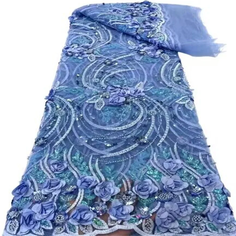 Красная африканская кружевная ткань, 5 ярдов, блестящая ткань для невесты, швейцарская французская кружевная ткань для свадьбы