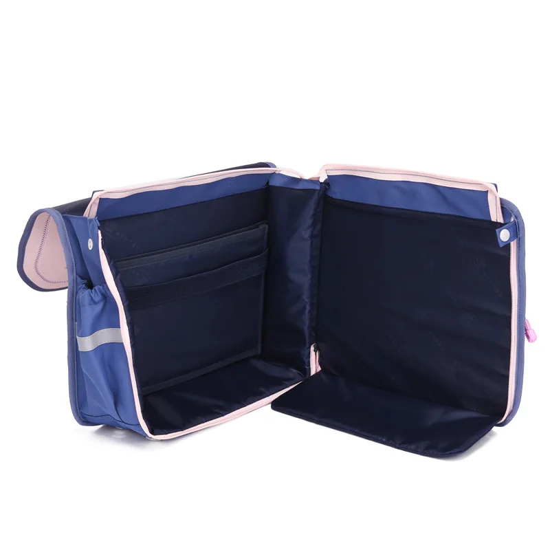 Student Horizontal British Style Large Capacity Backpacks Back To School New Girl Boy Simple Reflective School Bags Kids Mochila