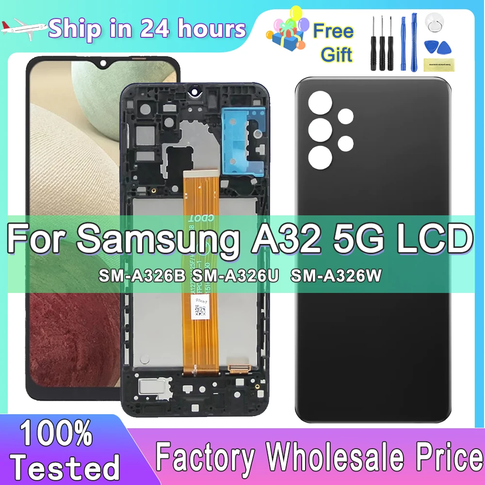 6 5 ''протестировано для Samsung A32 5G A326 SM-A326B дисплей ЖК сенсорный экран Замена lcd