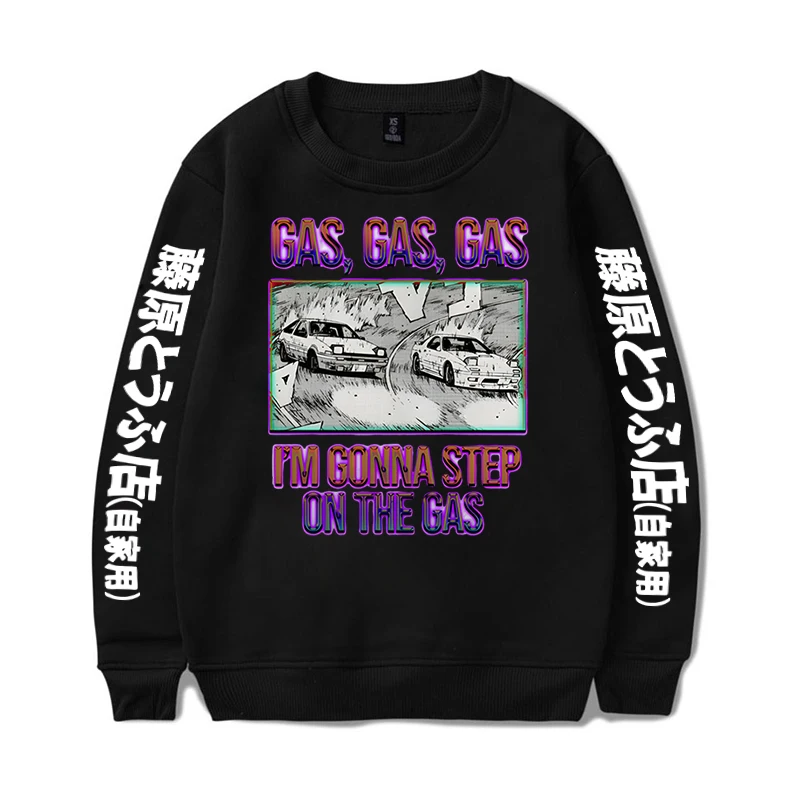 

Свитер Графический с надписью I'm Going Step on The Gas Anime Initial D, свободный свитер с длинными рукавами для женщин и мужчин, худи графические с рисунком гоночного автомобиля