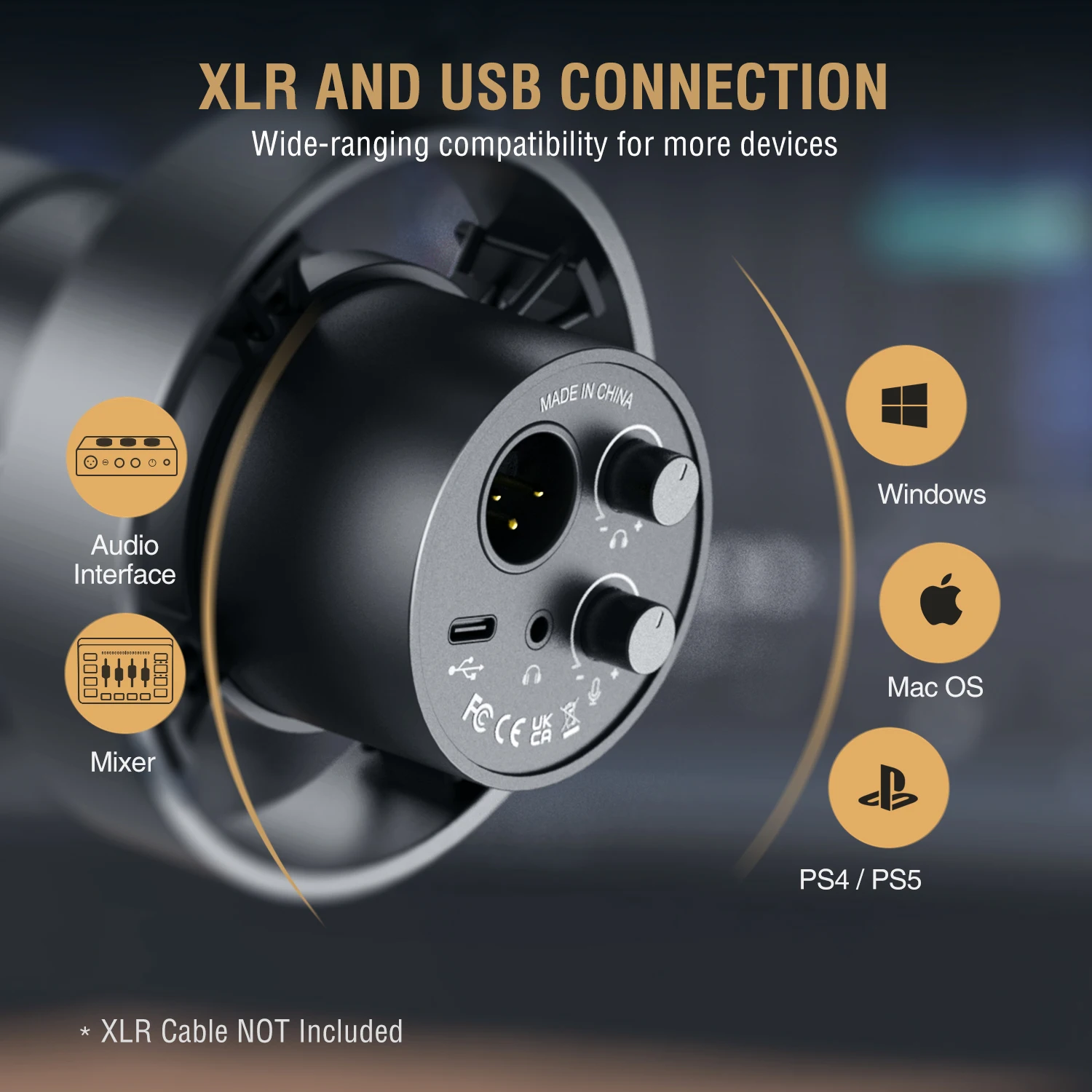 Микрофон FIFINE для студийной записи Youtube-K688/H9/Ampli1