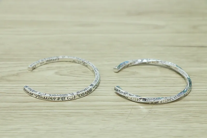 Женский браслет в стиле хип-хоп из серебра 925 пробы