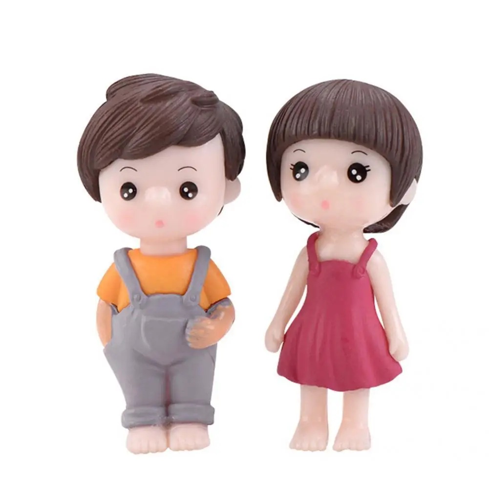 

2Pcs Modern Lovers Figurines Eco-Friendly Ornamental Lovers Miniatures DIY Home Garden Decoration