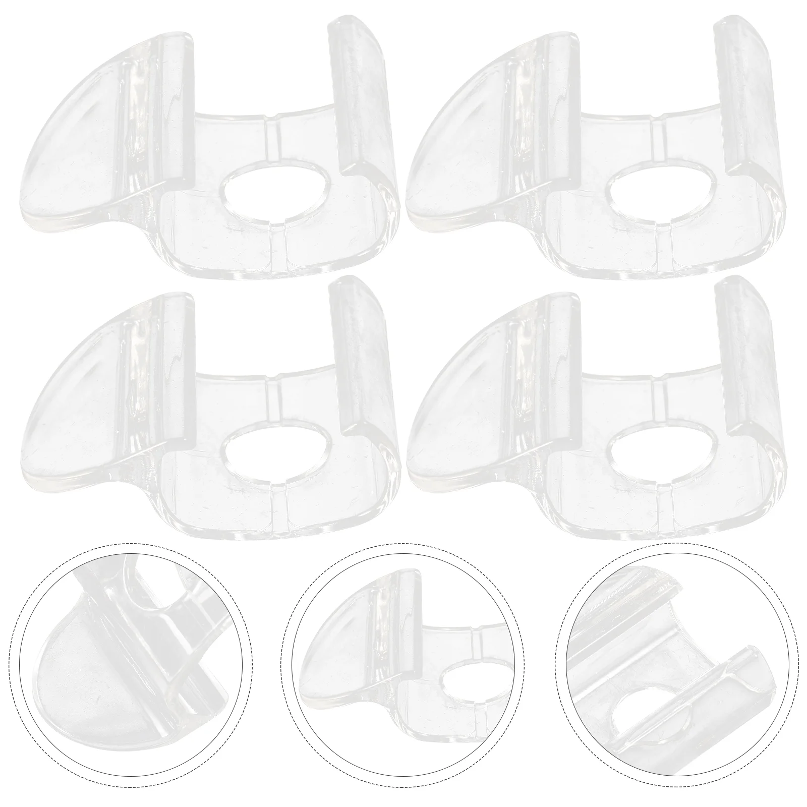 

4 шт., прозрачные пластиковые ручки для жалюзи диаметром 5,7x3,8 см