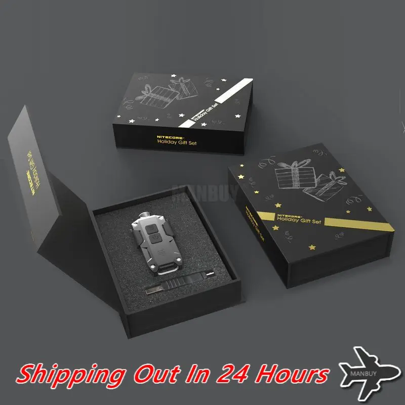 

Распродажа! NITECORE 10-й праздничный подарочный набор TIPCRI металлическая микро-USB перезаряжаемая Кнопка светильник мини- клипса EDC маленькая всп...