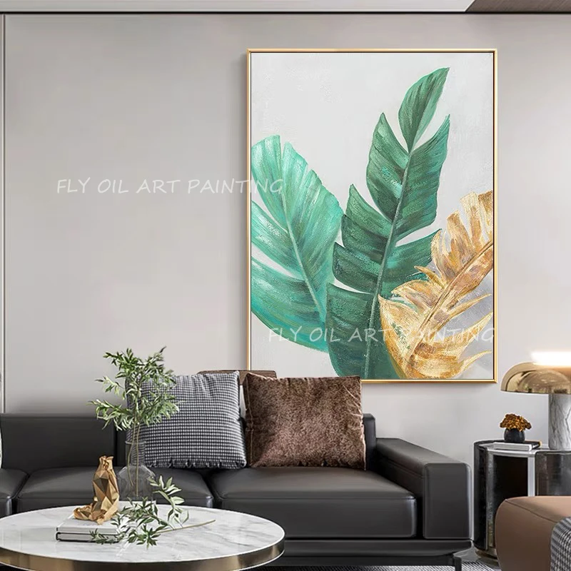 Абстрактная картина 100% ручная роспись фотография в тропическом стиле с серым