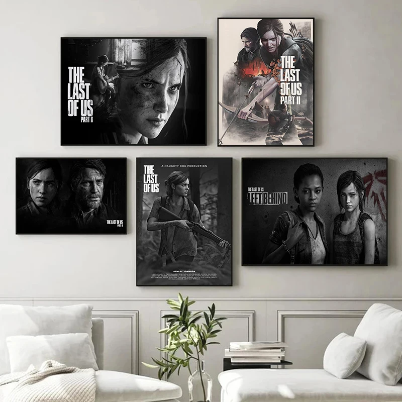 Классическая хитовая игра The Last Of Us Эбби Айли Игровой персонаж Ретро Плакат Холст