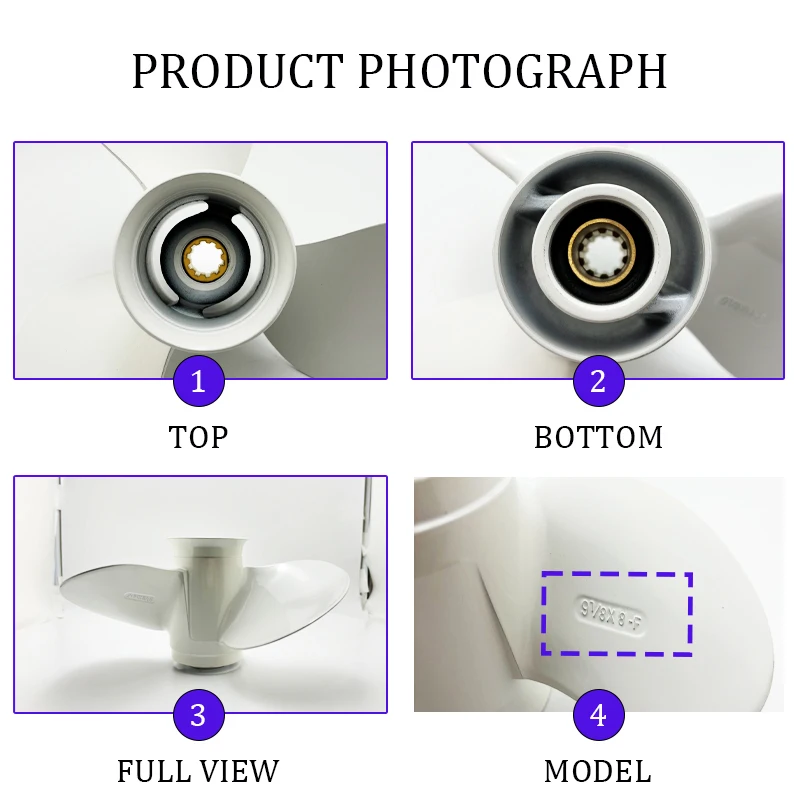 664-45943-01 Морской гребной винт 9 7/8*8 для Yamaha 25 л.с. 30 Винт из алюминиевого сплава 10